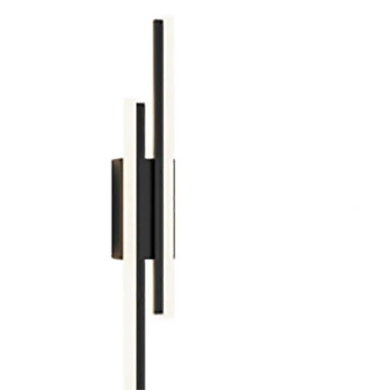Scandinavian minimalist black or gold LED wall light with acrylic shade in 50cm or 65cm lengths.