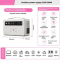 Outdoor 220V portable power supply 200W with compact dimensions and lightweight design