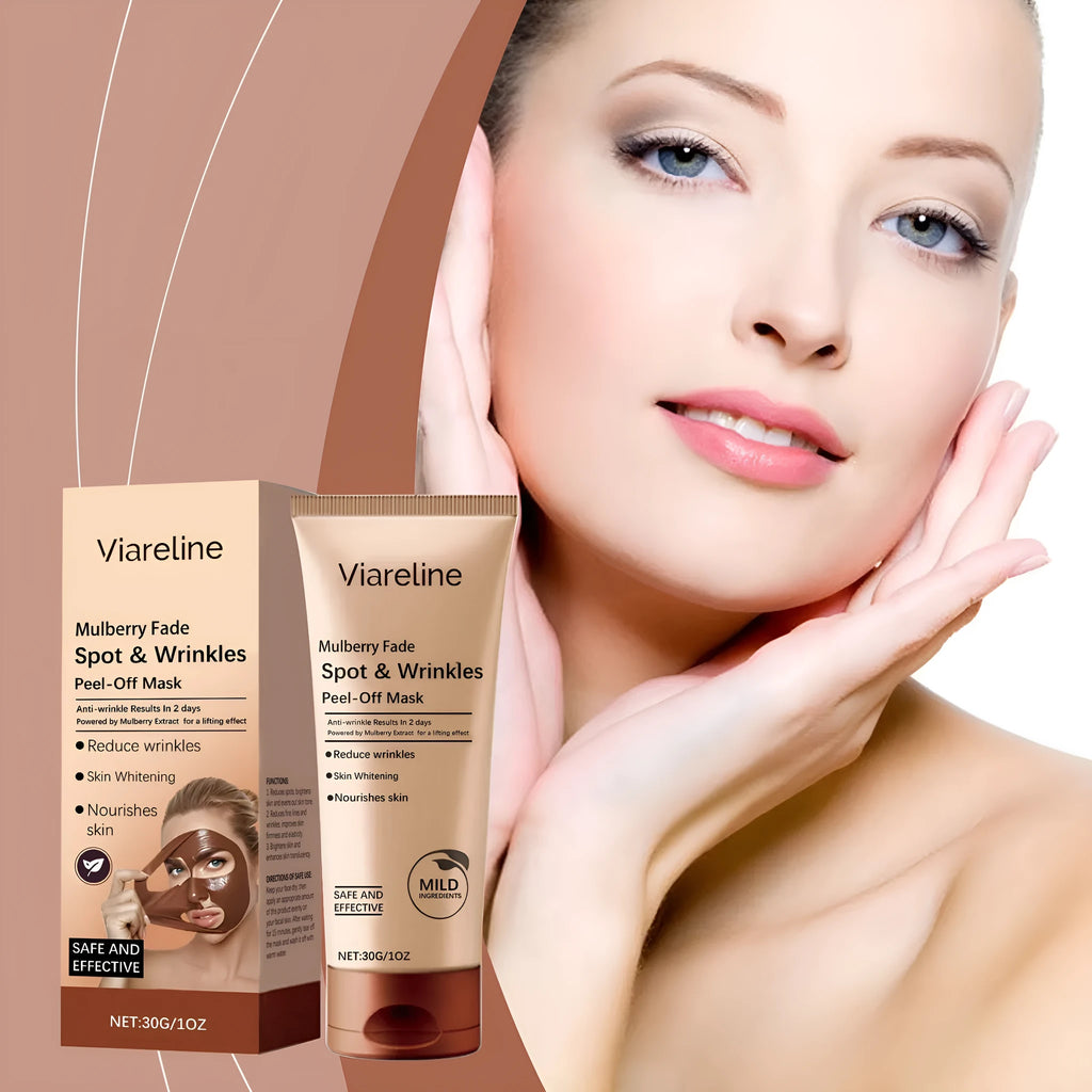 Single 30g sheet facial mask with arbutin, hyaluronic acid and collagen formula.