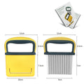 Stainless steel diced potato knife with wolf tooth cutter in yellow colour box kitchen gadget