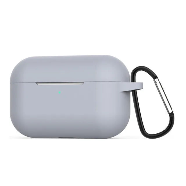 Soft silicone protective cover for AirPods Pro wireless earbud case in multiple colour options.