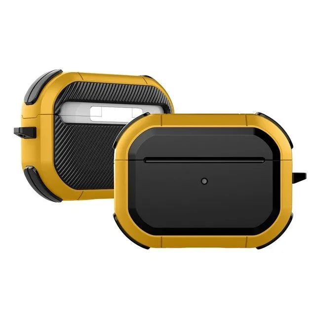 Black TPU and PC plastic protective case for Apple AirPods Pro charging case