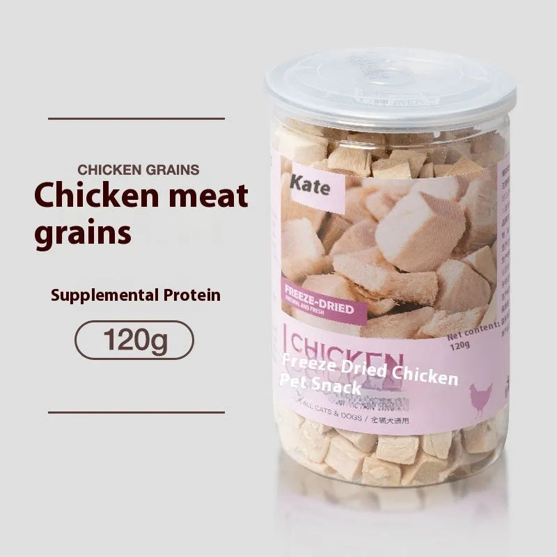 500g bag or can of freeze-dried chicken cat treats, high-grade nuggets without shreds