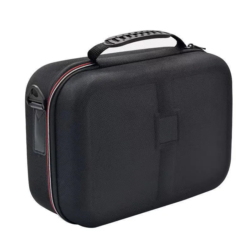 Black EVA hard case game console accessory storage bag with offset print finish