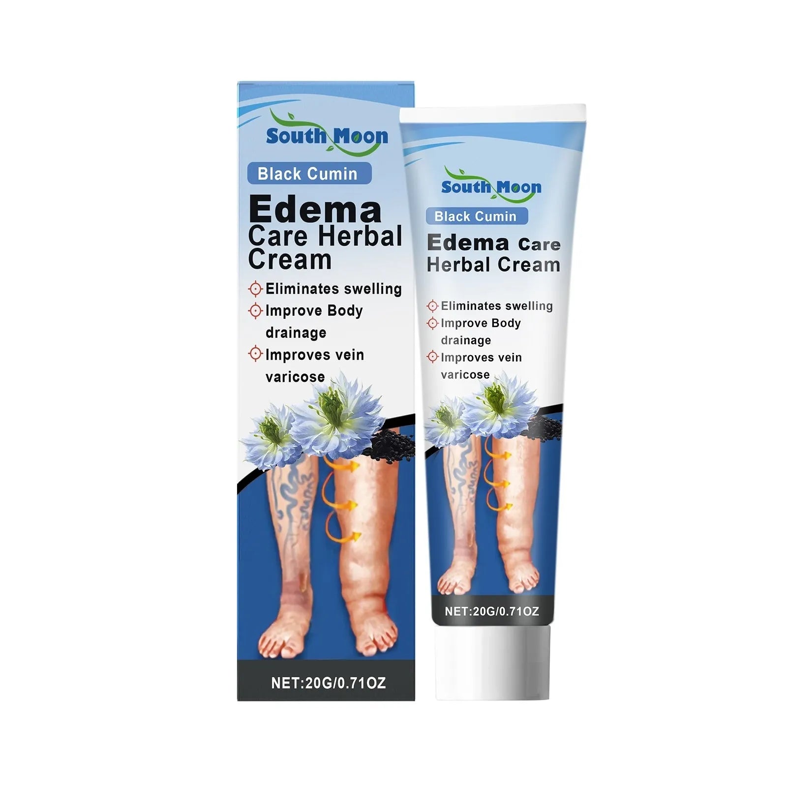 20g tube of herbal gentle soothing leg care cream with black grass seeds and horse chestnut