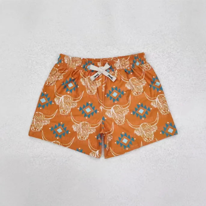 Boys' polyester sports casual shorts in straight-leg cut showing colour options HQ2043 through HQ2048