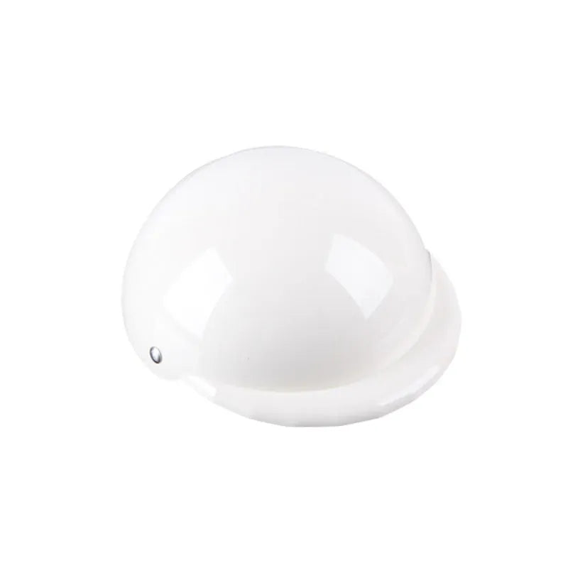 Plastic dog motorcycle helmet in pink, white, black, yellow, blue, orange or purplish red with three size options