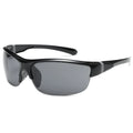 Men's windproof cycling sunglasses with semi-frameless frame and PC lenses in multiple colour options.