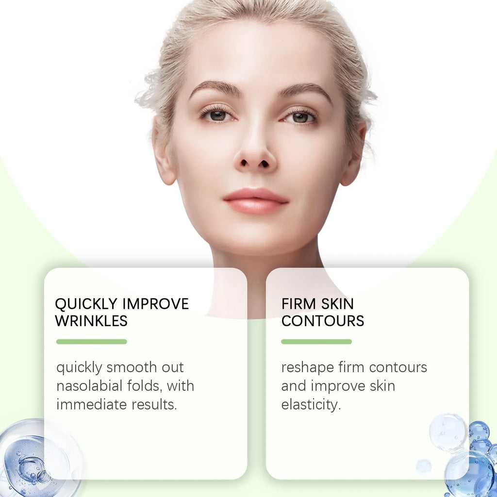 Facial skin firming patches with hyaluronic acid and collagen in 4.7x1x7.8cm size