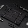 Black Oxford cloth portable outdoor organiser kit measuring 18cm by 3.5cm for military enthusiasts