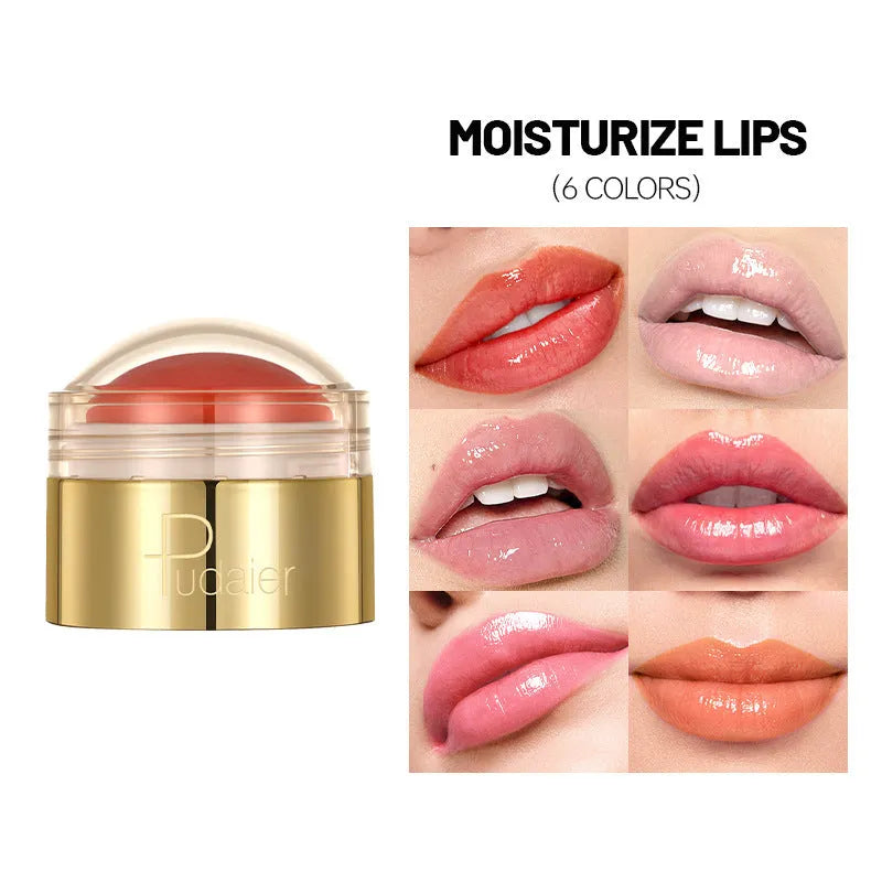 Six colour shades of moisturising lip balm lipstick in standard packaging