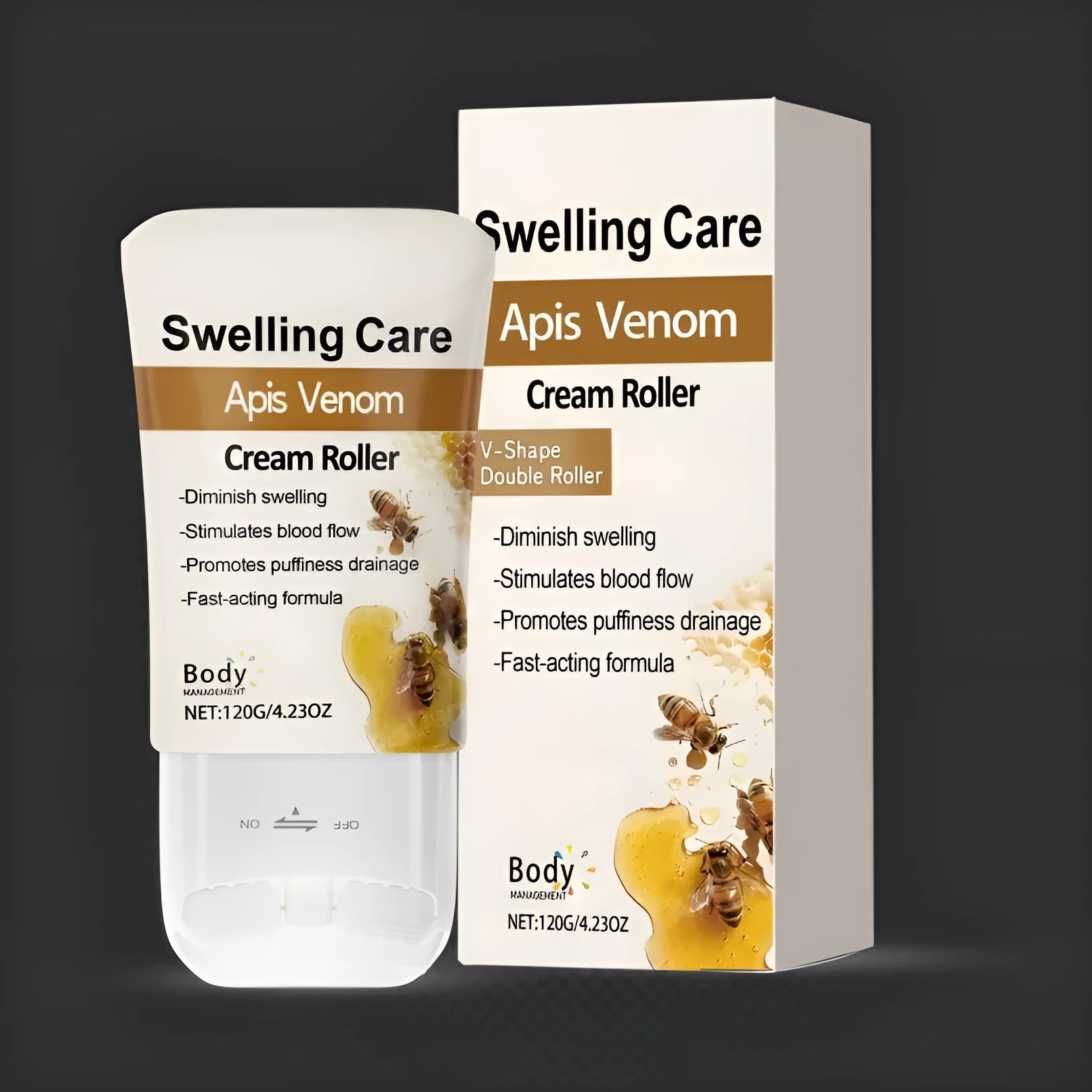 120g jar of bee venom facial moisturising cream with natural active ingredients for contouring