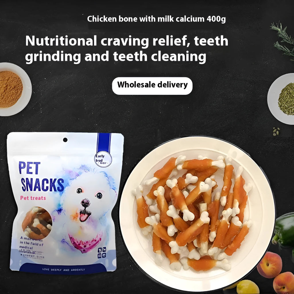 Betty Chicken Wrapped Milk Bone Dog Treats 400g pack natural protein chew sticks