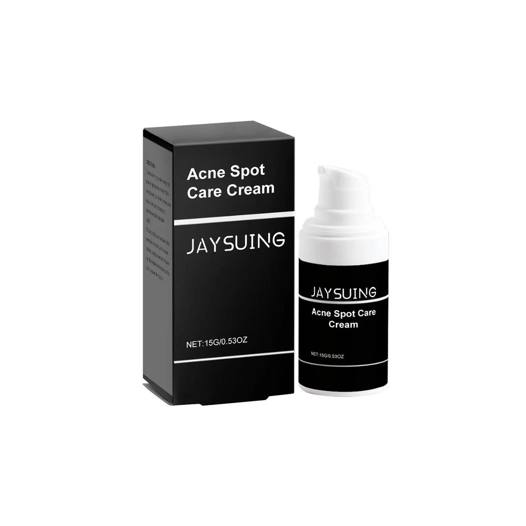 15g container of hydrating acne cream with mint, tea tree oil, and aloe leaf extracts