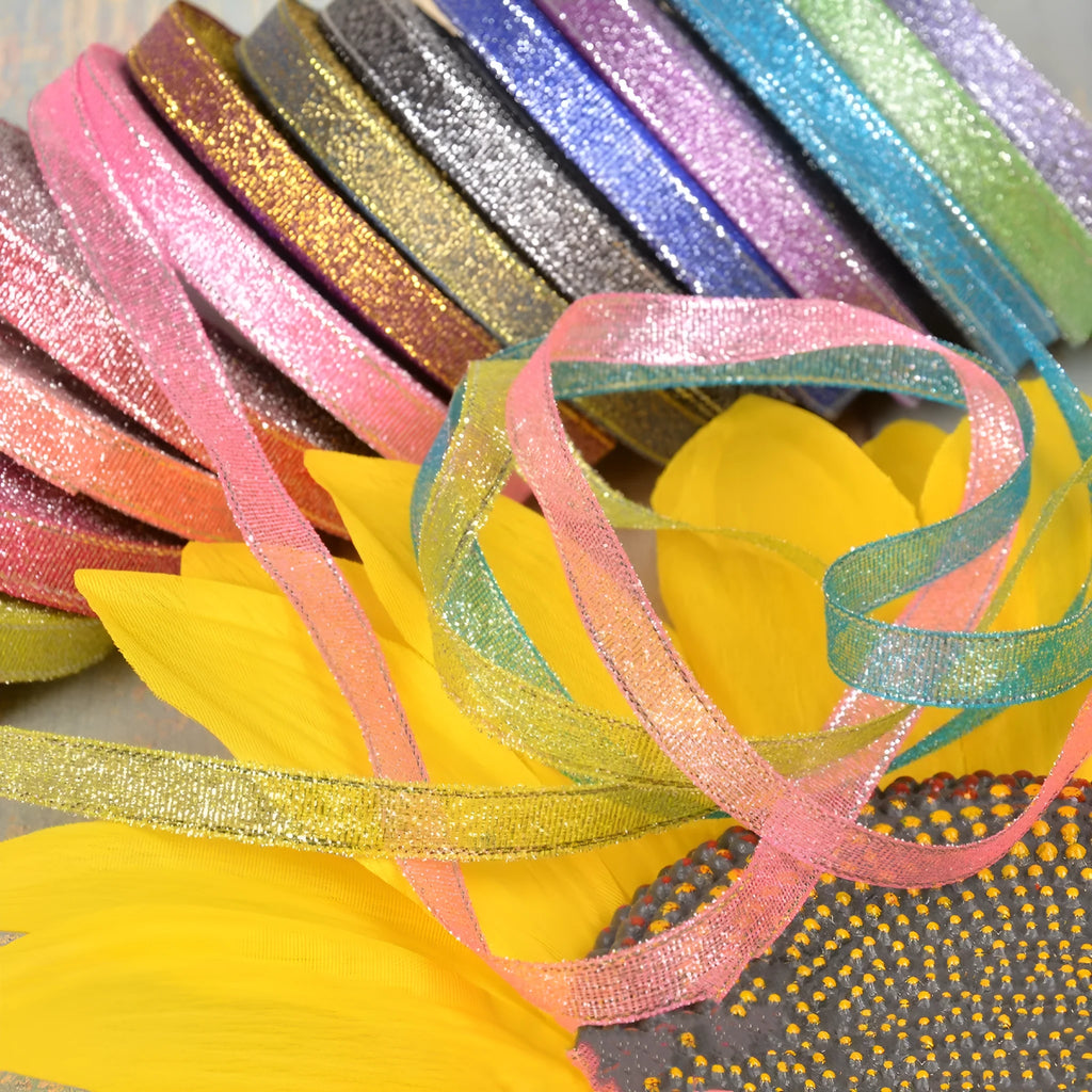 Colourful green onion pattern polyester decorative ribbon for clothing and gift packaging