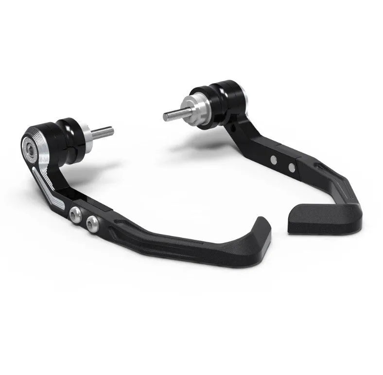 Pair of black CNC anti-slide bow guards for Honda CBR650 motorcycle.