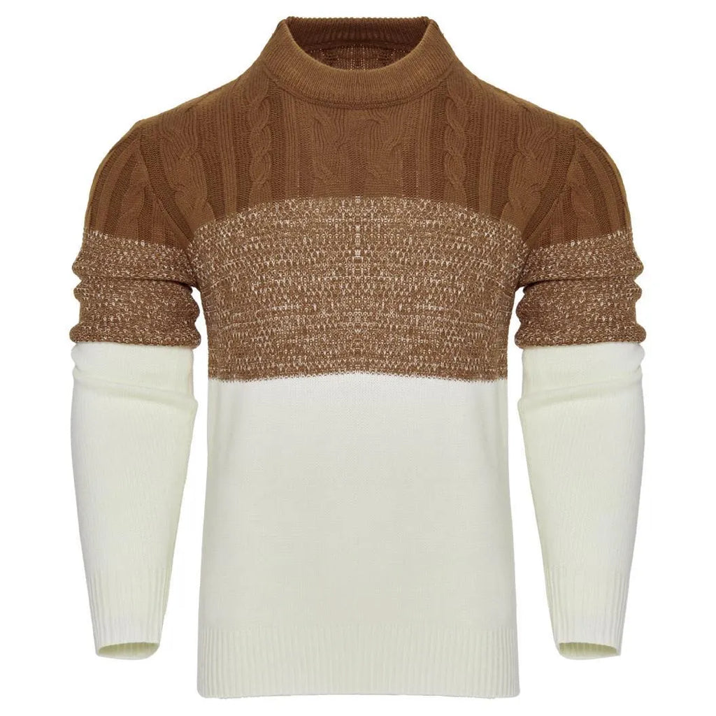 Men's knitted long-sleeved pullover sweater for autumn and winter wear