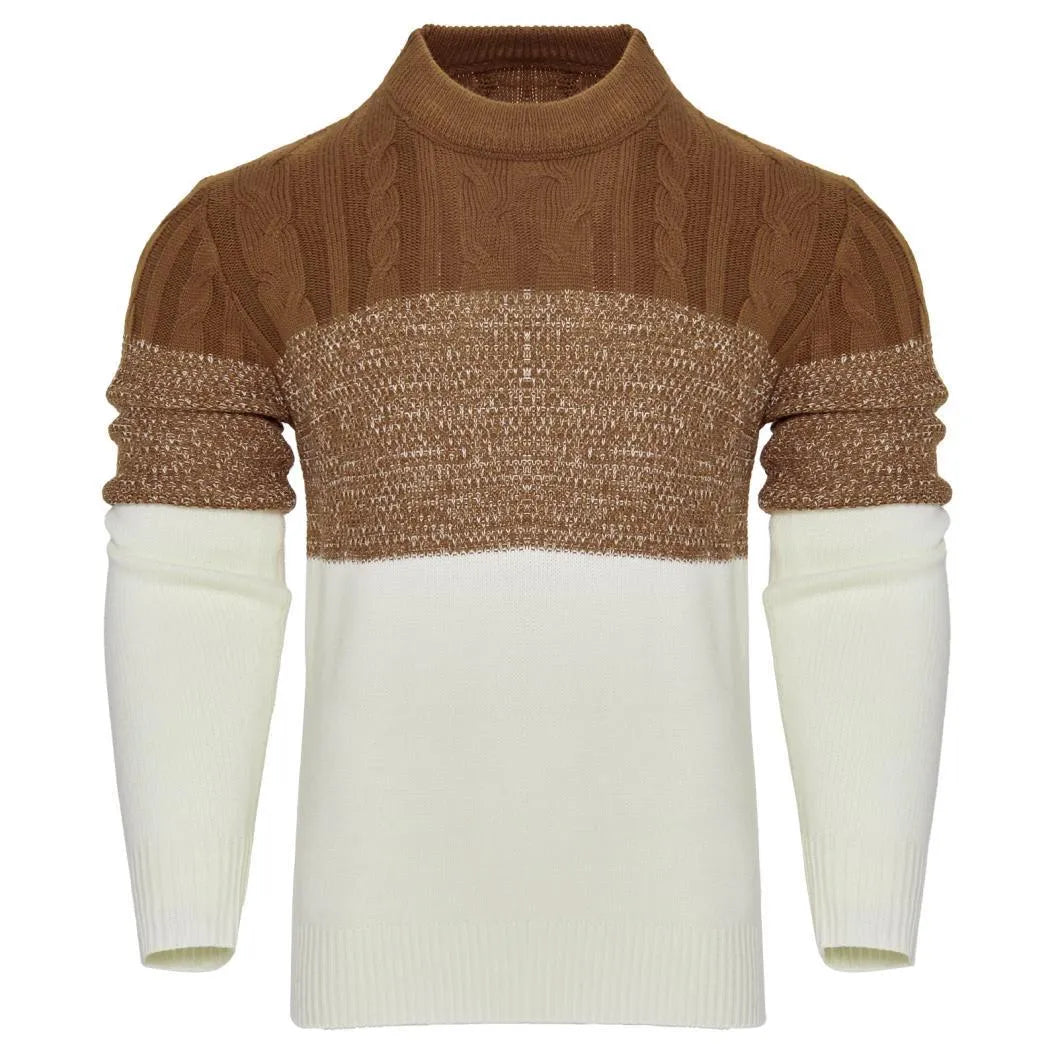 Men's knitted long-sleeved pullover sweater for autumn and winter wear