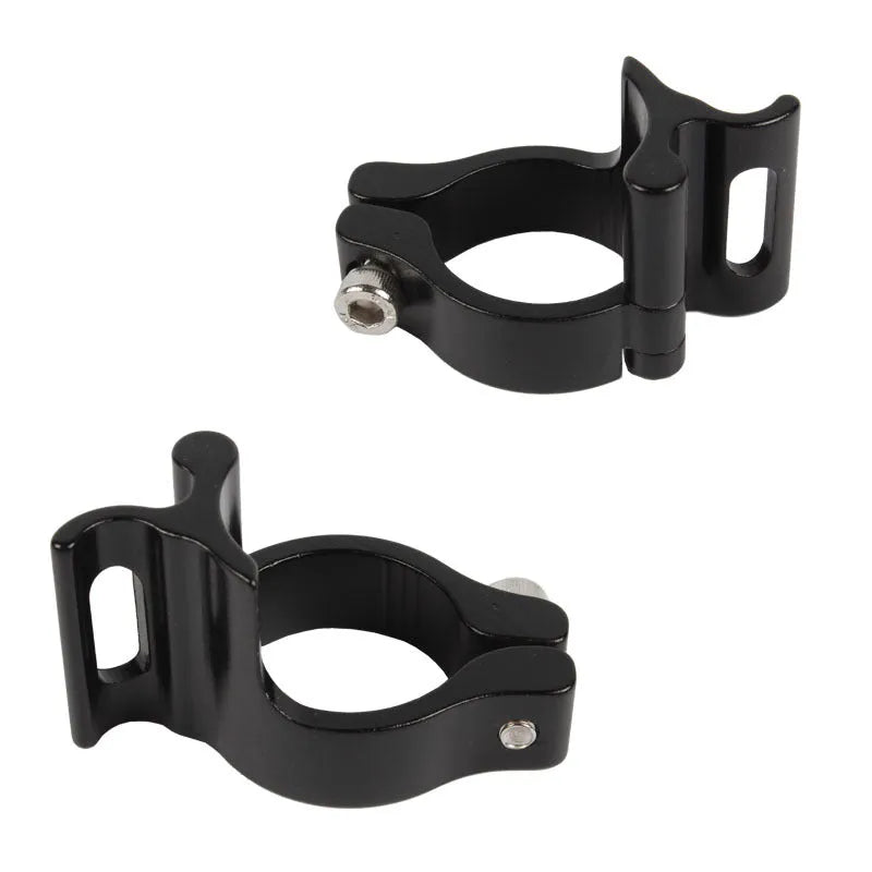Black aluminium alloy vehicle clamp ring with 28.6mm diameter for bracket mounting