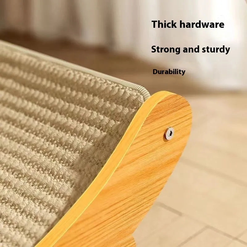 Sisal cat scratch board with woven blanket surface available in small and large pastoral style options