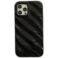 Nordic style silicone iPhone case with laser decoration in black, coffee, silver, or white colour options