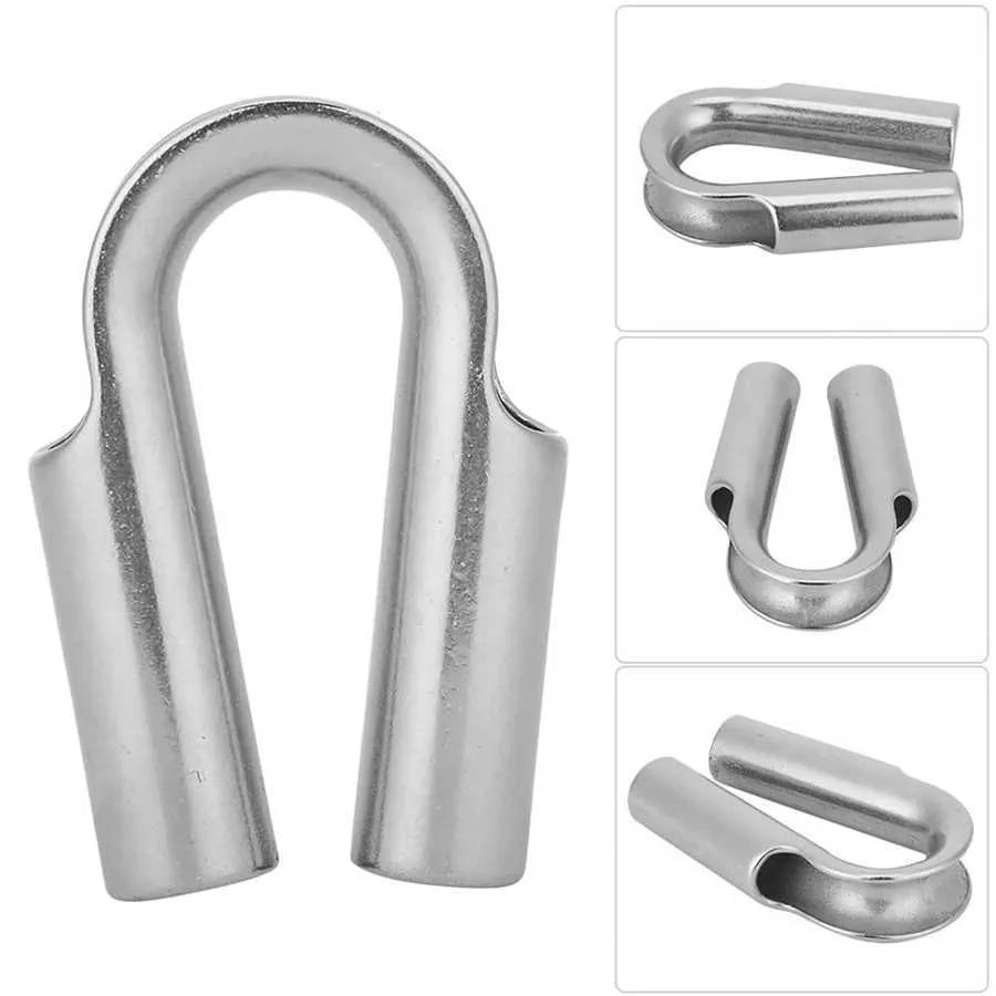 Stainless steel tubular chicken heart ring in various metric sizes from M4 to M35 tube diameter.