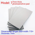 Black and grey plastic light-sensitive mat for pottery, calligraphy, and painting seal crafting.