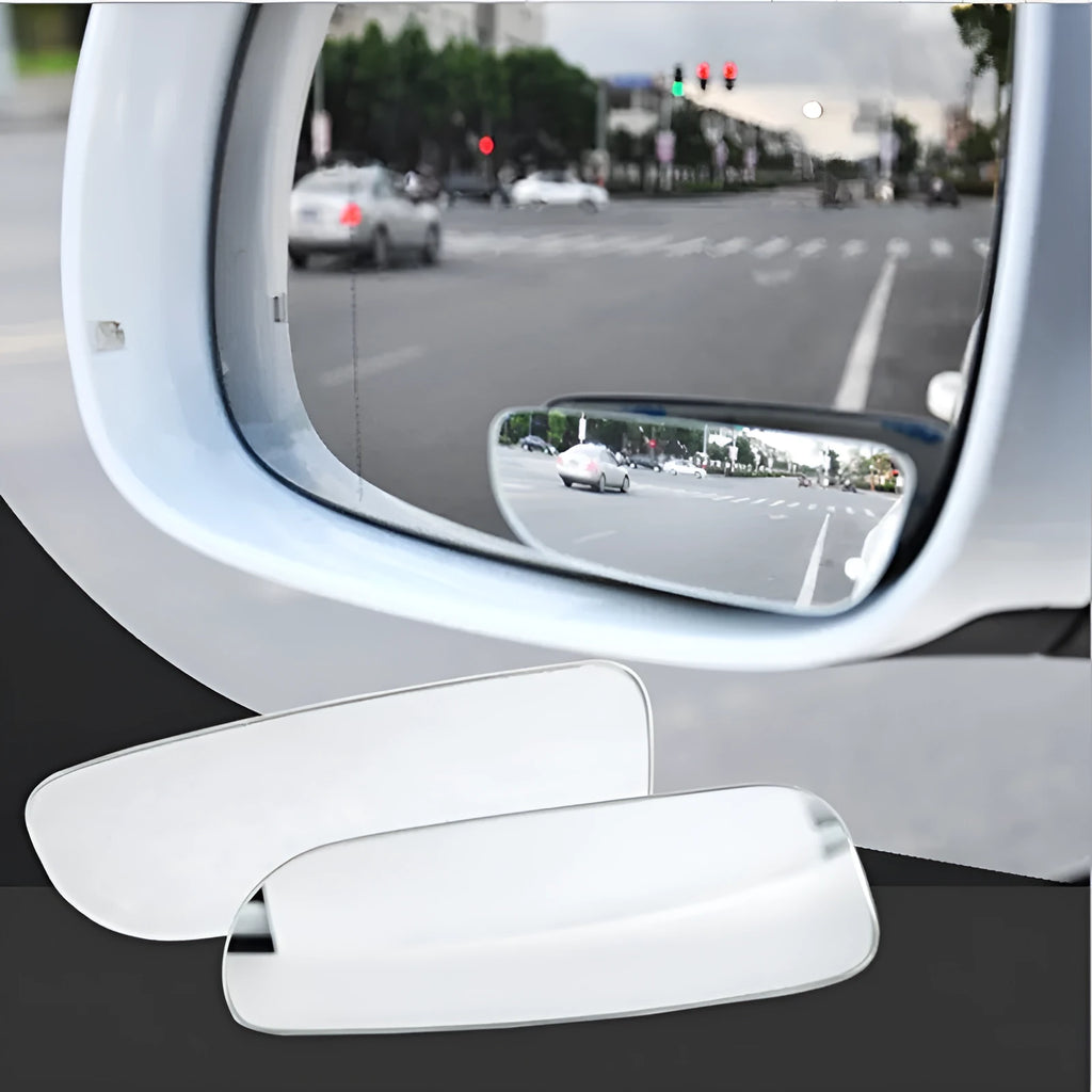 Glass adjustable wide-angle blind spot mirror for car rearview mounting.