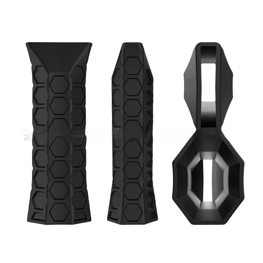 Silicone racket grip protective sleeve in five colours: black, gray, Rose Red, Milky White, light brown