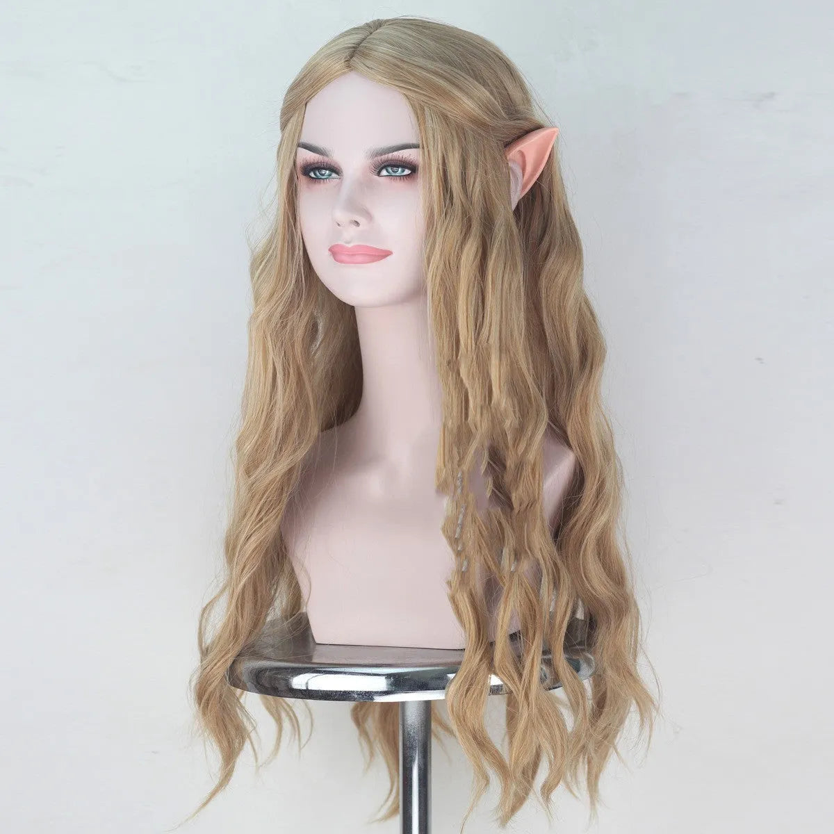 Hobbit wig Elf Queen Kellantril cosplay anime wig long hair 70cm with ears picture colour