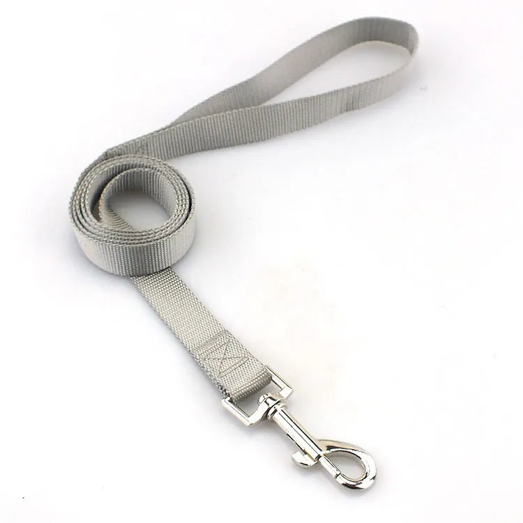 Solid colour polyester dog hand holding rope in various colours and sizes for pet walking
