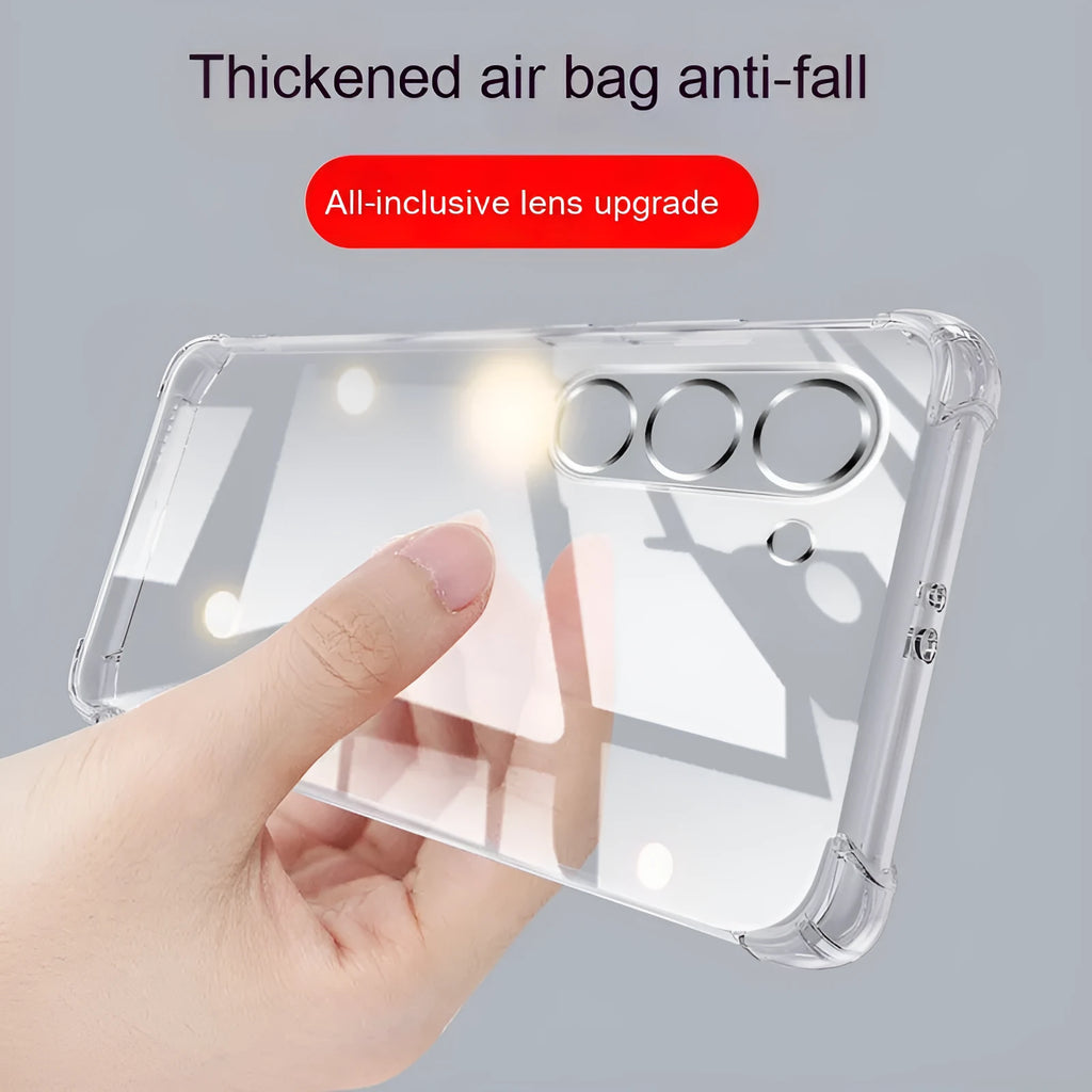 Transparent TPU phone case for Samsung Galaxy S23 with four-corner airbag protection