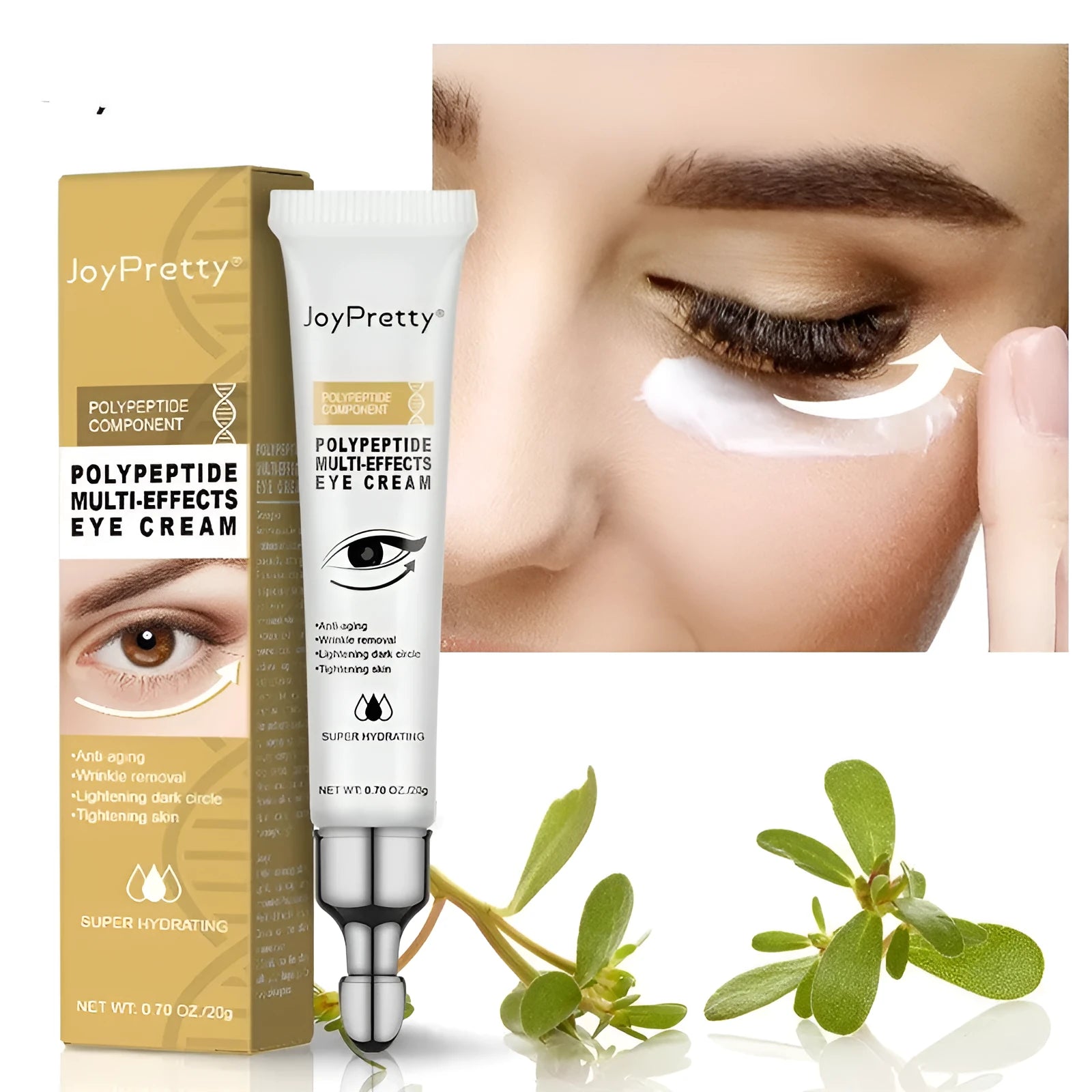 20g tube of peptide anti-dark circle eye cream for puffiness reduction.