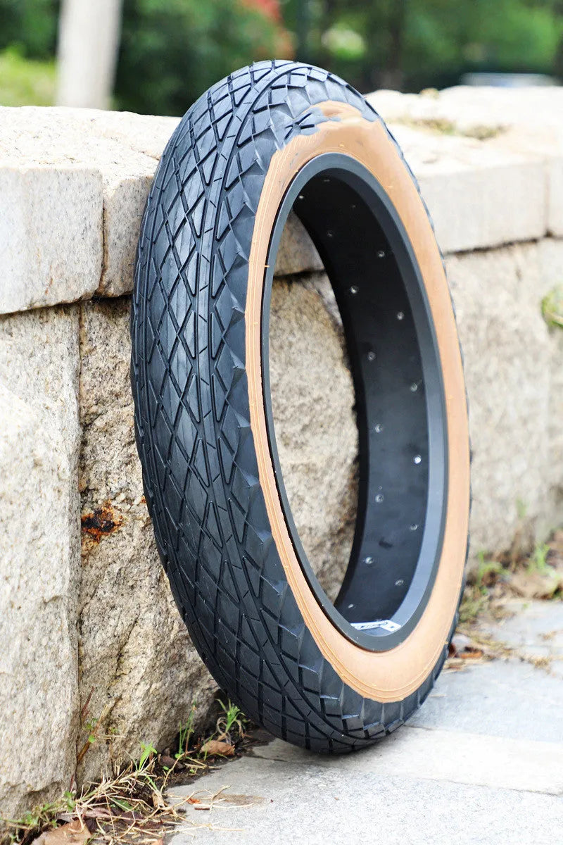 20x4.0 inch brown rubber tyre with skin edge finish for snowmobile and electric beach car replacement