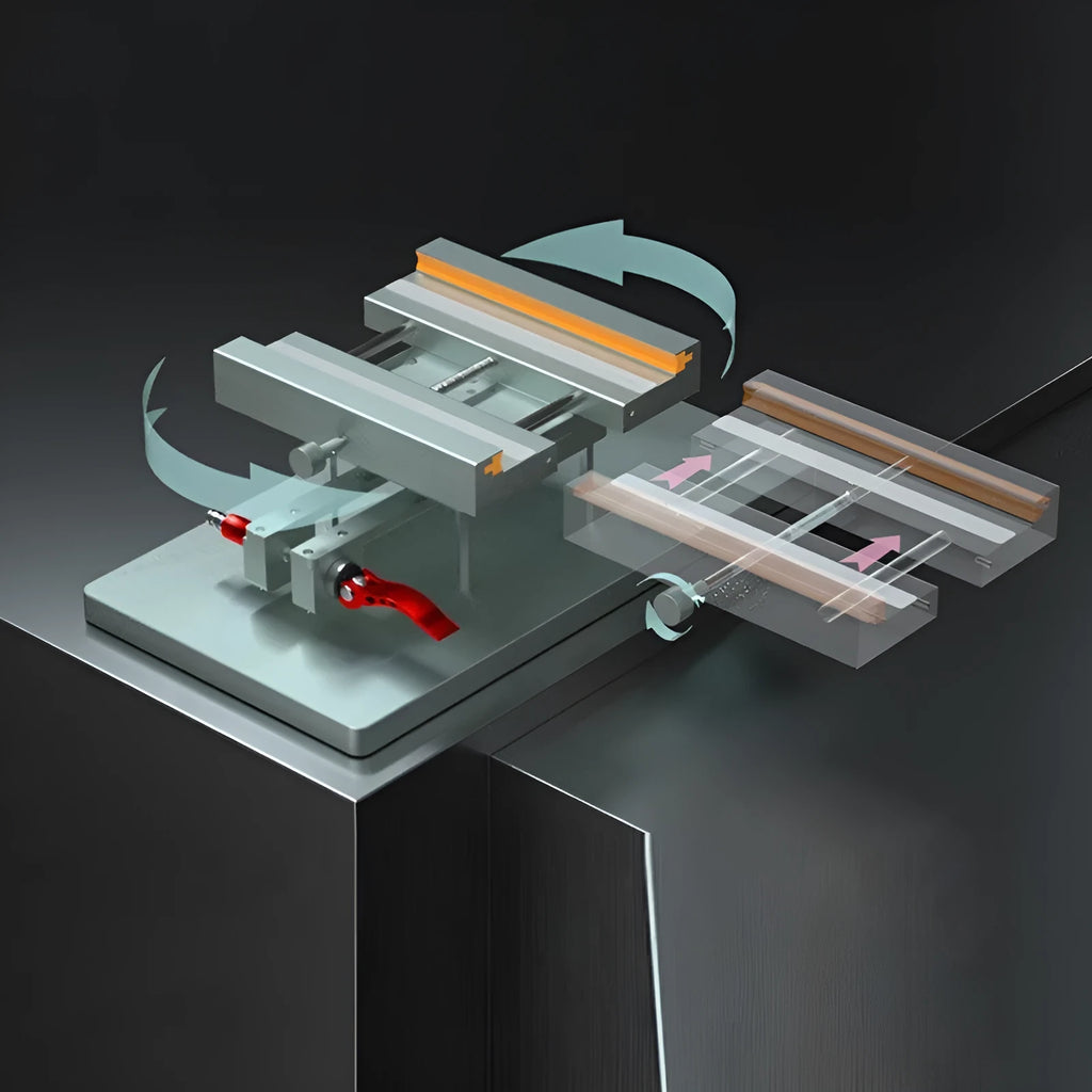 Mobile phone repair fixture with silicone grips and adjustable mechanism for safe disassembly