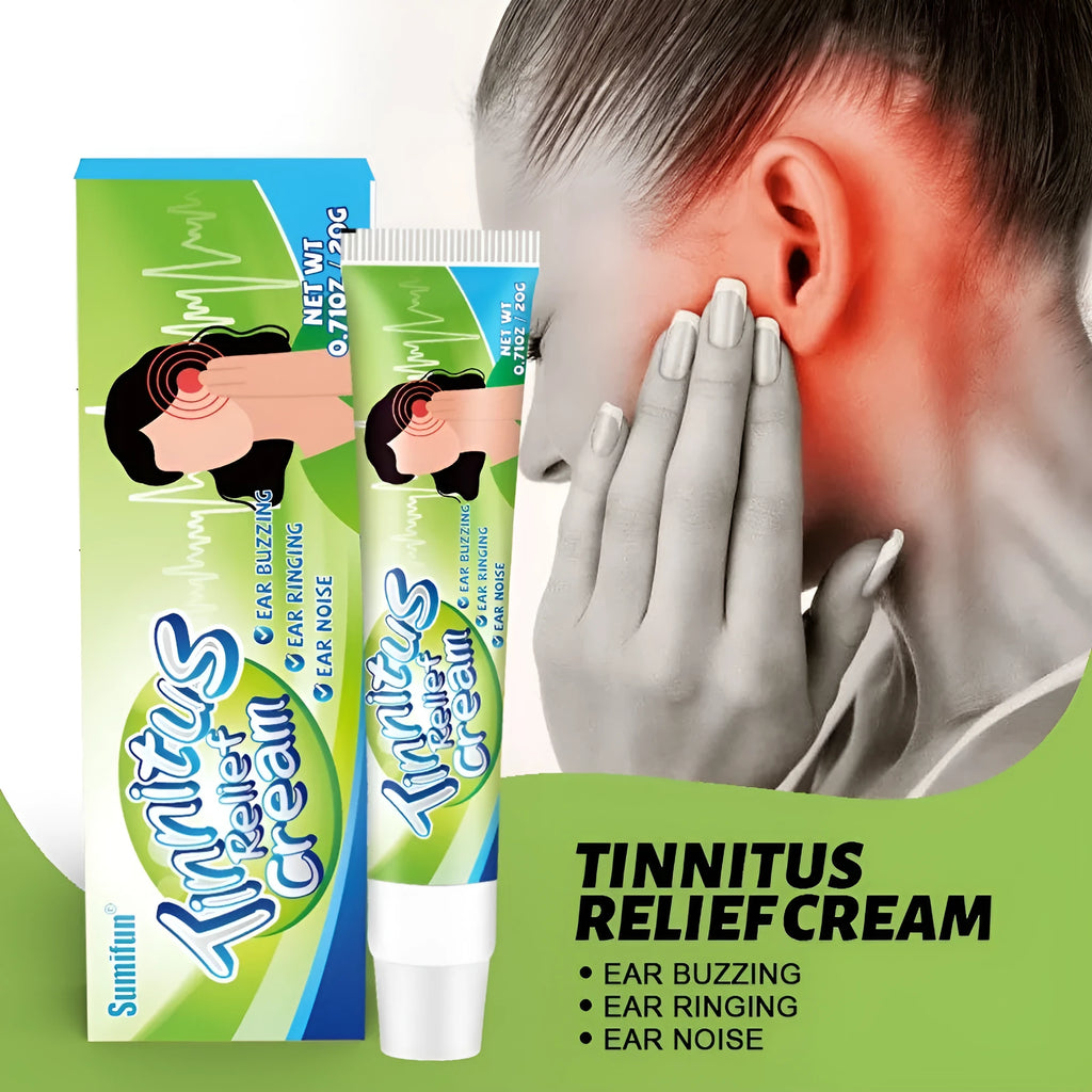 White and red box of Ear Kang Cream 20g external ointment for ear pain and tinnitus relief