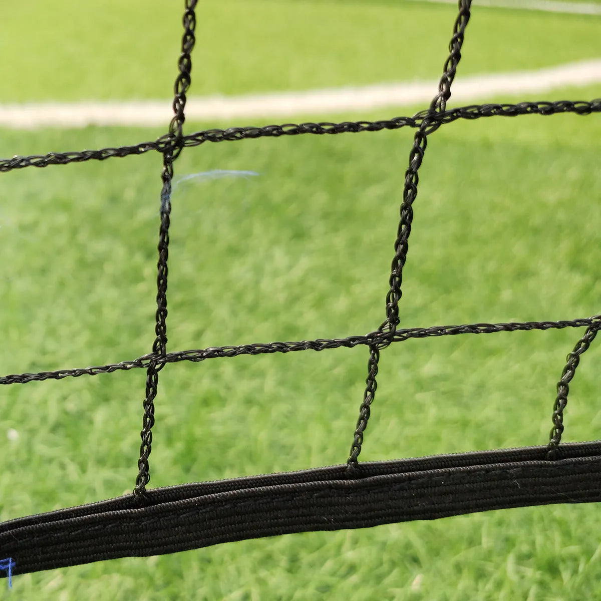Portable folding badminton bracket support frame and net in four available sizes.