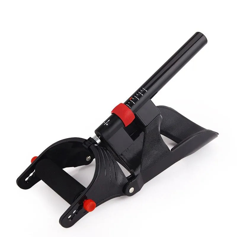 Adjustable hand grip exerciser trainer with spring steel variable resistance system for forearm strength training