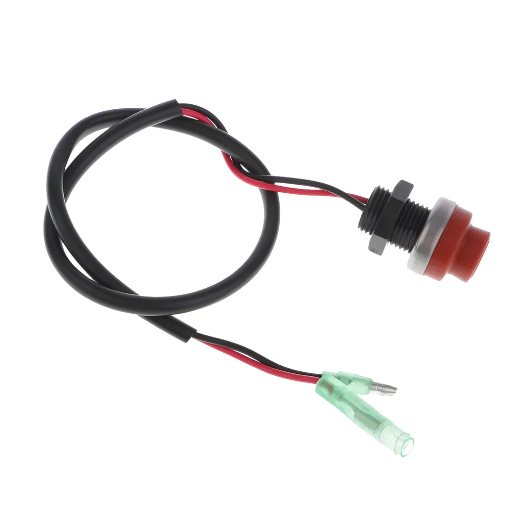YAMAHA hardware plastic motorboat engine kill switch with attached rope lanyard.