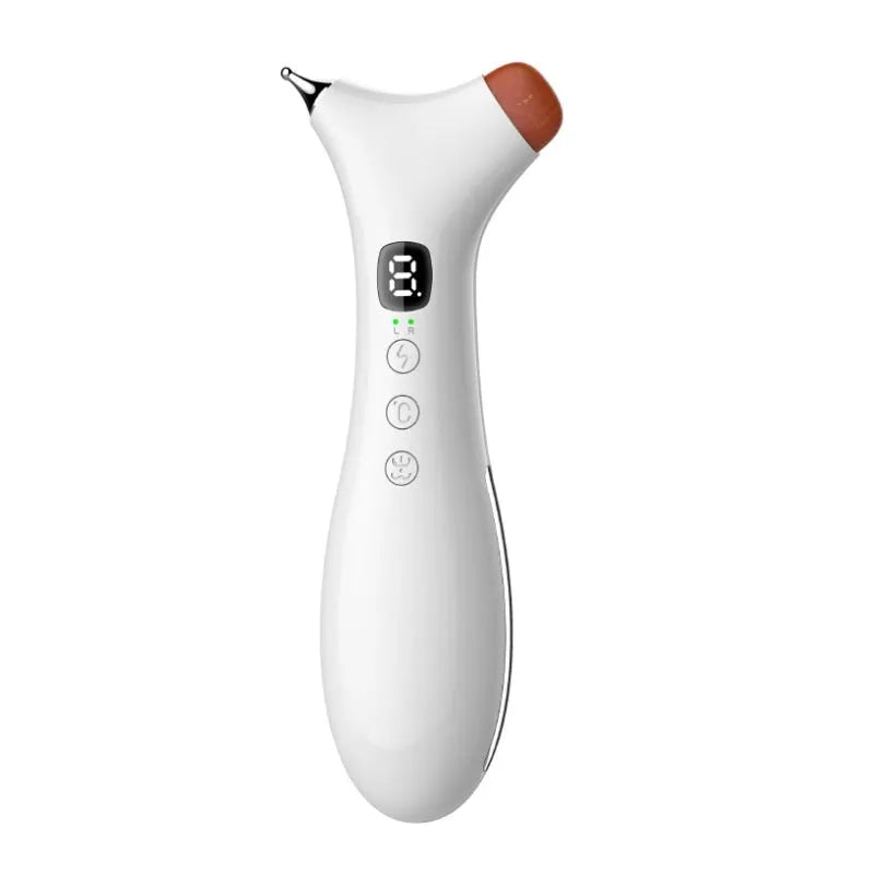 Stone acupuncture massager with USB cable in black or red stone finish