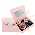 Quantum magnetic false eyelashes three pairs black with curler on white background