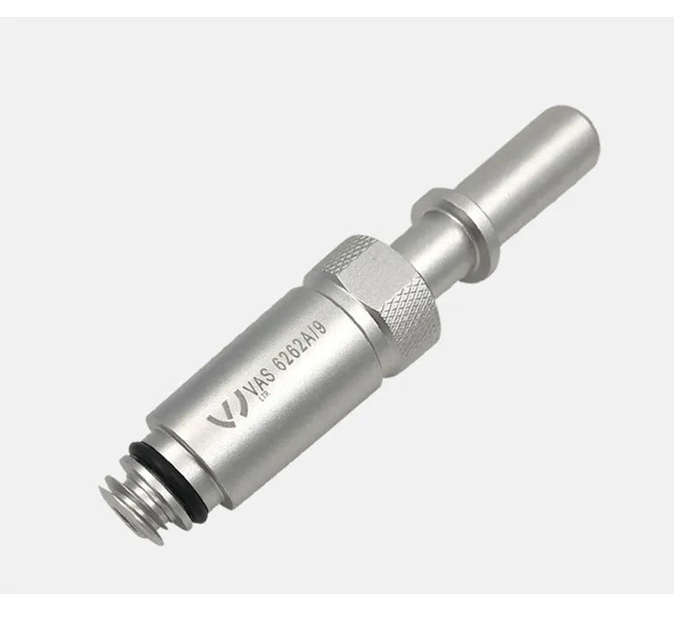 Silver metal VAS6262-9 transmission refueling adapter for 0B5 MTF gearbox service.