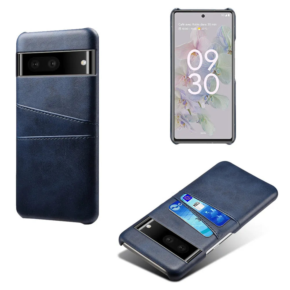 Calf pattern PC leather phone case for Google Pixel7 with card slot, available in multiple colours