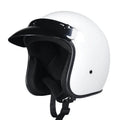 Retro ABS helmet for men and women in matte black with visor
