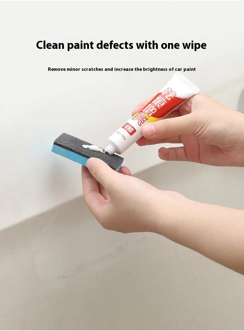 Car repair wax kit with two bottles (9657A and 9657B) and a frosted sponge mop for removing scratches and polishing paint
