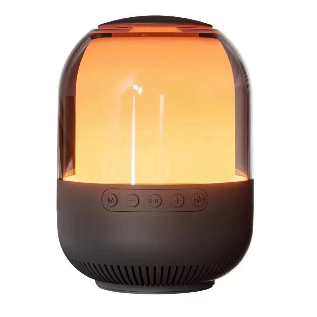 Creative Glass Transparent Colorful Bluetooth Audio Speaker in Fully Transparent M9 finish showing compact size with glass shell