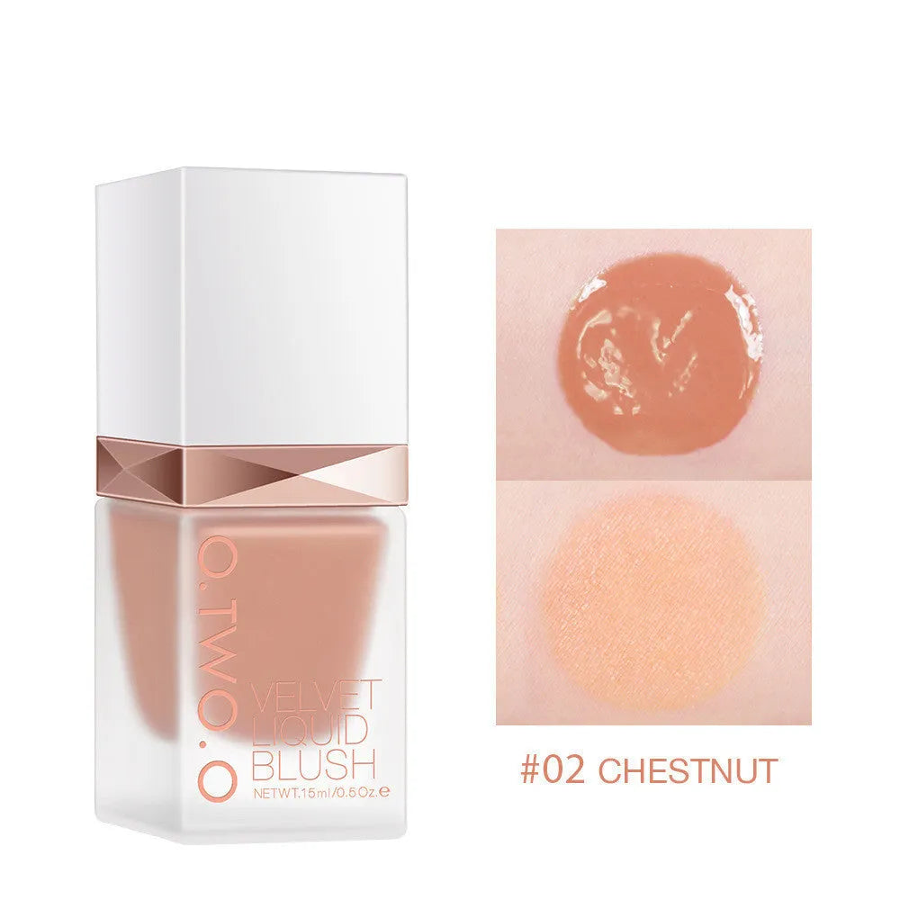 Natural Dazzling Liquid Blush in 15ml bottle with matte finish and silky texture, four shades available