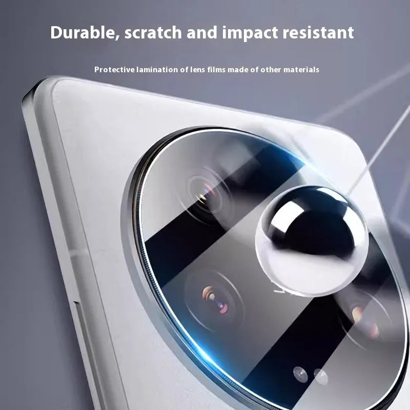 3D transparent arc edge tempered glass camera protective film for Xiaomi 14 series smartphones