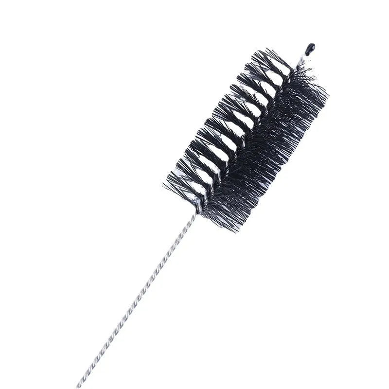 Stainless steel and nylon cleaning brush set showing multiple brushes in a white colour option.