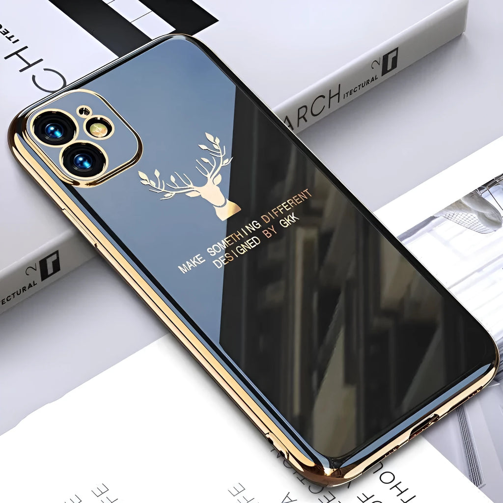 Black full lens TPU phone case for iPhone showing back cover design.
